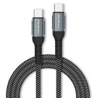 Qoltec Qoltec 52357 USB-C apa - USB-C apa 2.0 Adat és töltő kábel - Fekete (1m)