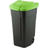 Keter Keter 110 literes műanyag Kültéri műanyag szemetes - Fekete/Zöld