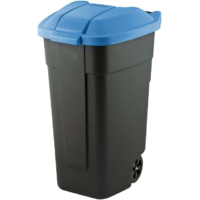 Keter Keter 110 literes műanyag Kültéri műanyag szemetes - Fekete/Kék