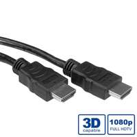 Value STANDARD HDMI M - HDMI M Adapterkábel (Ethernet) Fekete 1m