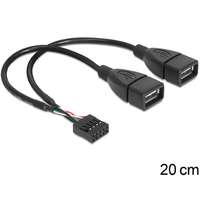 Delock Delock USB 2.0 A típus, 2 x anya - pin fejes kábel