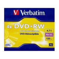 Verbatim Verbatim DVD+RW 4,7 GB, 4x, újraírható, normál tokban (SERL)