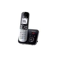 Panasonic Panasonic KX-TG6821PDB DECT fehér háttérvil. kihang. üzenetrögzítős hívóazonosítós fekete telefon