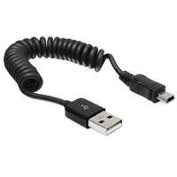 Delock Delock Cable USB 2.0-A male > USB mini male coiled cable