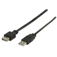 Valueline ValueLine / Nedis USB 2.0 hosszabító lapos kábel 1m Fekete