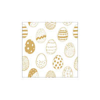  AMB.23317130 Easter Eggs All Over Gold papírszalvéta 33x33cm,20db-os