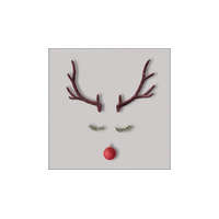 Ambiente AMB.33316755 Christmas Reindeer Grey papírszalvéta 33x33cm, 20db-os