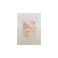 Vanilia Kerámia V.K.27-15 Romantik natúr doboz ovál,kerámia,kézzel festett-15,5x11,5x15cm