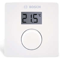 Bosch Bosch CR 10H kézi vezérlésű szobatermosztát, LCD kijelző, beépített páratartalom érzékelővel