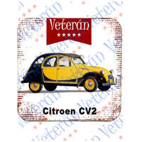  Veterán autós poháralátét - Citroen CV2 sárga