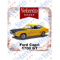  Veterán autós poháralátét - Ford Capri 1700 GT sárga