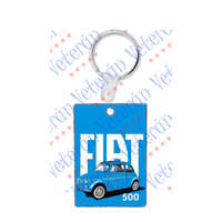  Veterán autós kulcstartó - Fiat 500 kék