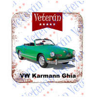  Veterán autós poháralátét - Volskwagen Karmann Ghia zöld