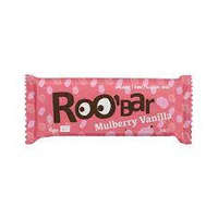 Roobar Roobar 100% raw bio gyümölcsszelet fehér eper-vanília 30 g
