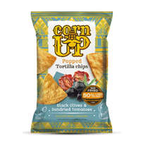 Corn Up Corn Up tortilla chips fekete olivabogyó és paradicsom ízű 60 g