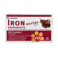 Dr Theiss Dr.Theiss iron energy rágótabletta vassal, cinkkel és vitaminokkal csokoládé ízben 30 db