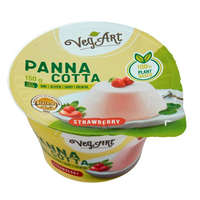 Vegart Vegart vegán panna cotta jellegű növényi desszert készítmény eper 150 g (22223)