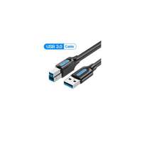 Vention Vention USB-A 3.0 -> USB-B 3.0 (PVC type, fekete,nyomtatókábel , printerkábel) , 2m, Vention