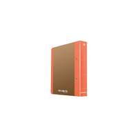 DONAU Gyűrűs könyv, 2 gyűrű, D alakú, 50 mm, A4, karton, DONAU "Life", neon narancssárga