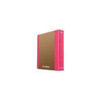 DONAU Gyűrűs könyv, 2 gyűrű, D alakú, 50 mm, A4, karton, DONAU "Life", neon rózsaszín