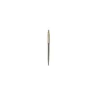 PARKER Golyóstoll, 0,7 mm, nyomógombos, arany színű klip, rozsdam. acél tolltest, PARKER "Royal Jotter", kék