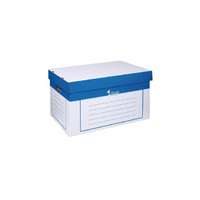 VICTORIA OFFICE Archiválókonténer, 320x460x270 mm, karton, VICTORIA OFFICE, kék-fehér