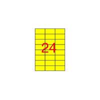 APLI Etikett, 70x37 mm, színes, APLI, sárga, 480 etikett/csomag