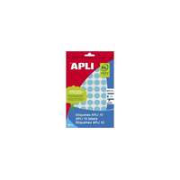 APLI Etikett, 10 mm kör, kézzel írható, színes, APLI, kék, 1008 etikett/csomag