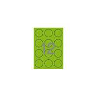 APLI Etikett, 60 mm kör, színes, APLI, neon zöld, 240 etikett/csomag