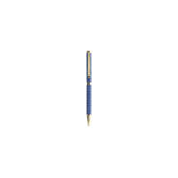 FILOFAX Golyóstoll, 1,0 mm, arany színű klip, kék tolltest, FILOFAX "Indigo", fekete