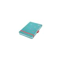 SIGEL Jegyzetfüzet, exkluzív, 110x79 mm, pontrácsos, 79 lap, keményfedeles, SIGEL "Jolie" Rainbow Turquoise