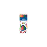 ICO Színes ceruza készlet, háromszögletű, ICO "Creative kids", 12 különböző szín