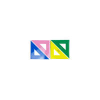 Nebuló Vonalzó NEBULO háromszög 45 fokos 15 cm színes