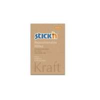 STICK N Öntapadó jegyzettömb STICK`N Kraft notes 76x51mm újrahasznosított natúr barna 100 lap