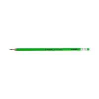 Stabilo Grafitceruza STABILO Swano 4907 HB hatszögletű radíros neon zöld
