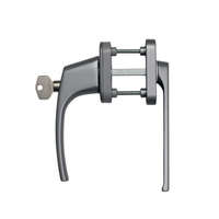 Gomboss/Perfekto Nagyalakú Ablakfélkilincs Redőnyös Zárható/Sima Pár F1 Ezüst