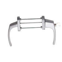 Gomboss/Perfekto Nagyalakú Ablakfélkilincs Zárható/Sima Pár F1 Ezüst