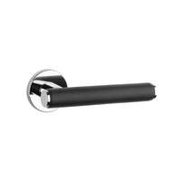APRILE APRILE EGERIA Körrozettás R SLIM 7MM LC/ Fekete bőr - Fényes króm/ Fekete bőr (CSAK KILINCS FELSŐ RO