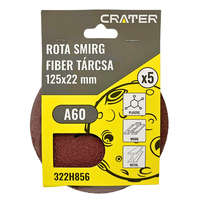 FIBER TÁRCSA 125*22MM A60 /ROTA SMIRG/ 5DB/CSOM CRATER