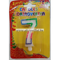 Candels Szülinapi 7 számos gyertya 6cm tortagyertya