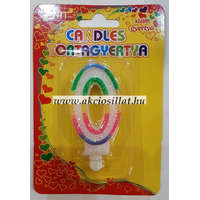 Candels Szülinapi 0 számos gyertya 6cm tortagyertya