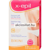 X-Epil X-Epil Prémium Lágy Gélgyantacsíkok érzékeny bőrre bikinivonalra és hónaljra 12 db