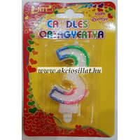 Candels Szülinapi 3 számos gyertya 6cm tortagyertya