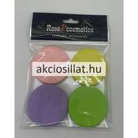 Rose Cosmetics Rose Cosmetics Kozmetikai szivacs 4 db-os színes lapos kör alakú