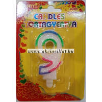 Candels Szülinapi 9 számos gyertya 6cm tortagyertya