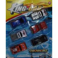  6db műanyag autó szett gyerek játék- King-car
