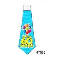  Nyakkendő NY088 Boldog 60. Szülinapot kék - Tréfás Nyakkendő