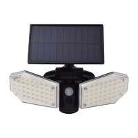  Vezeték nélküli Napelemes Kétfejű 78 LED fali lámpa fény-mozgásérzékelős - SH-078