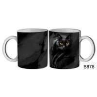  Bögre B878 Fekete macska 3dl - Állatos bögre