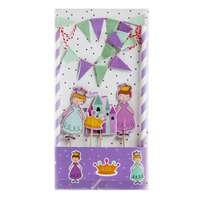  Torta dekoráció hercegnők + zászlók 605587